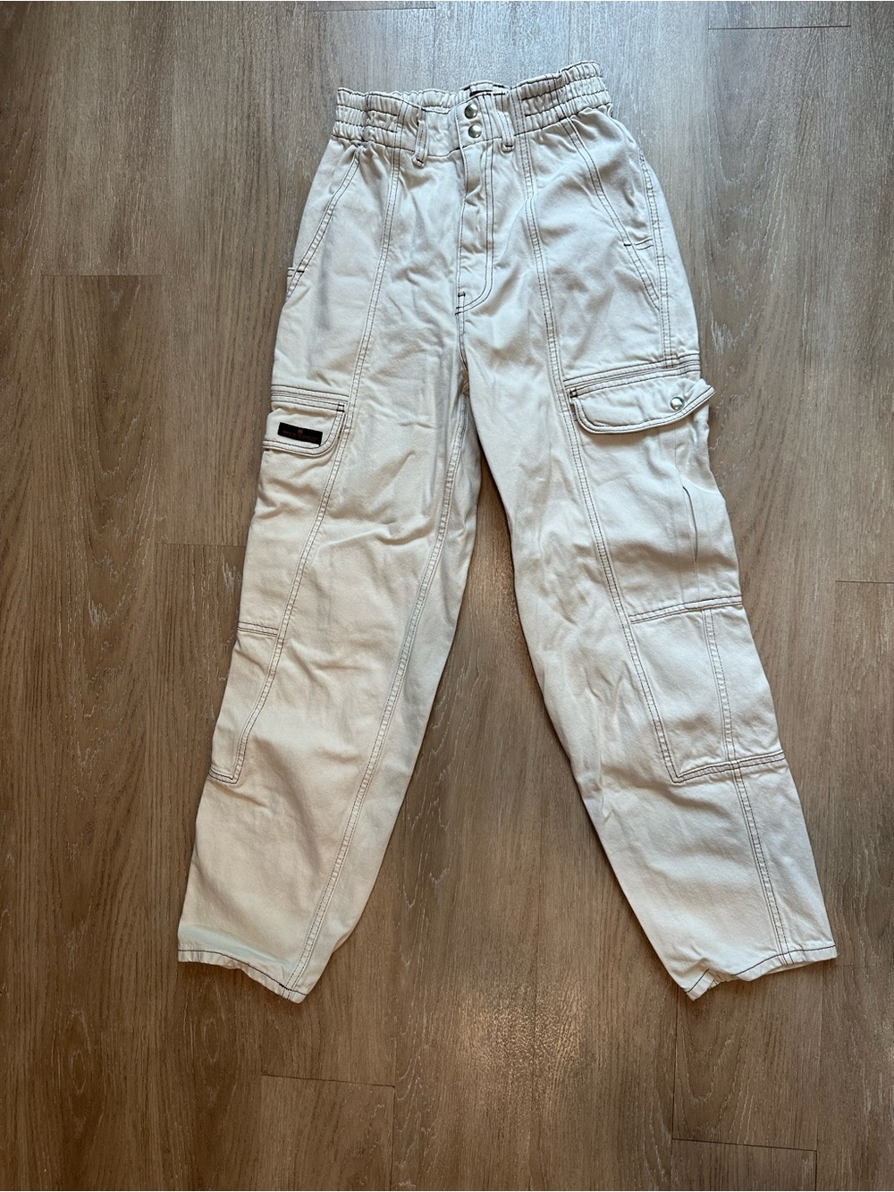 BDG Relaxed Skate Jean Cream Cargo Pants Size 27